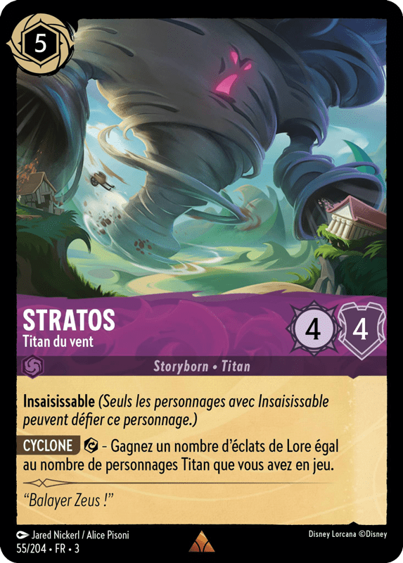 Stratos - Titan du vent 55/204 - Lorcana S3 FR