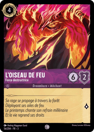 LOiseau de feu - Force destructrice 56/204 - Lorcana S3 FR