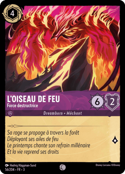 LOiseau de feu - Force destructrice 56/204 - Lorcana S3 FR