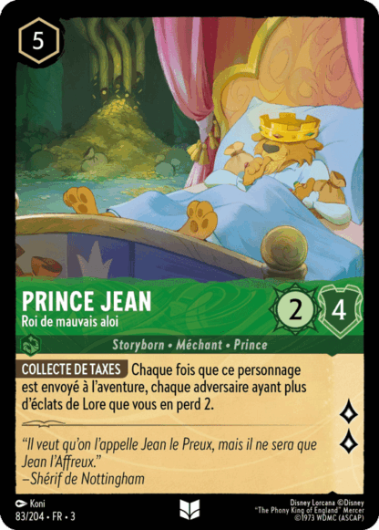 Prince Jean - Roi de mauvais aloi 83/204 - Lorcana S3 FR