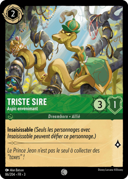 Triste Sire - Aspic envenimant 86/204 - Lorcana S3 FR
