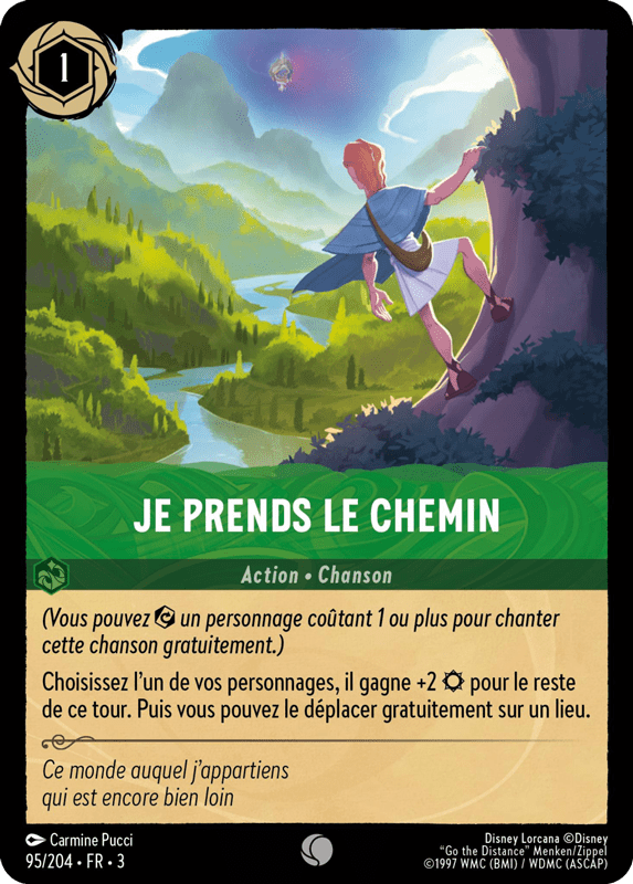 Je prends le chemin - Action 95/204 - Lorcana S3 FR