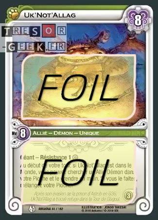 Uk'Not'Allag FOIL [Amakna 41/162 WAKFU]