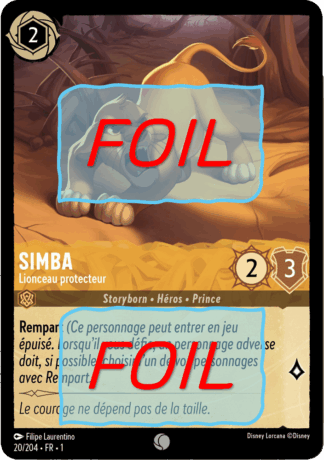 Simba - Lionceau protecteur FOIL [20/204 FR 1]