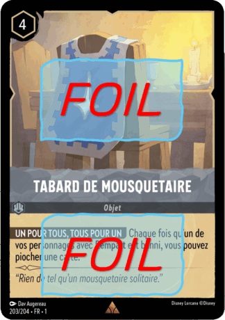Tabard de Mousquetaire FOIL [203/204 FR 1]