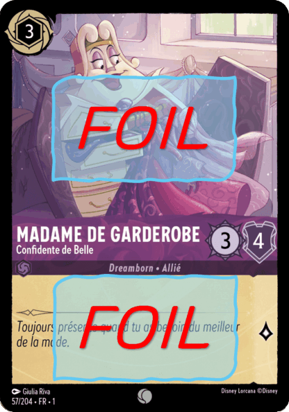 Madame de Garderobe - Confidente de Belle FOIL [57/204 FR 1]