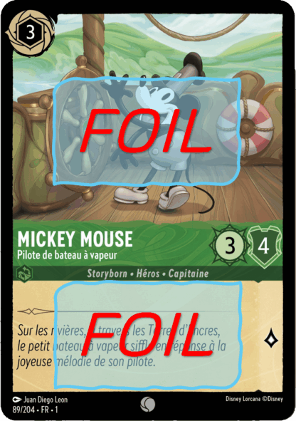 Mickey Mouse - Pilote de bateau à vapeur FOIL [89/204 FR 1]