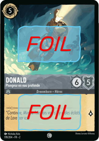 Donald - Plongeur en eau profonde FOIL [178/204 FR 2]