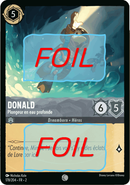 Donald - Plongeur en eau profonde FOIL [178/204 FR 2]