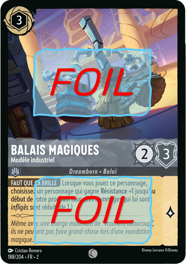 Balais Magiques - Modèle industriel FOIL [188/204 FR 2]