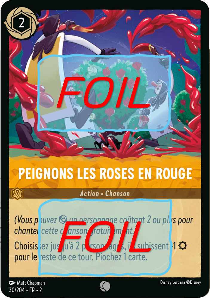 Peignons les roses en rouge FOIL [30/204 FR 2]