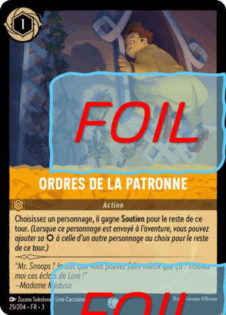 Ordres de la patronne FOIL [25/204 FR 3]