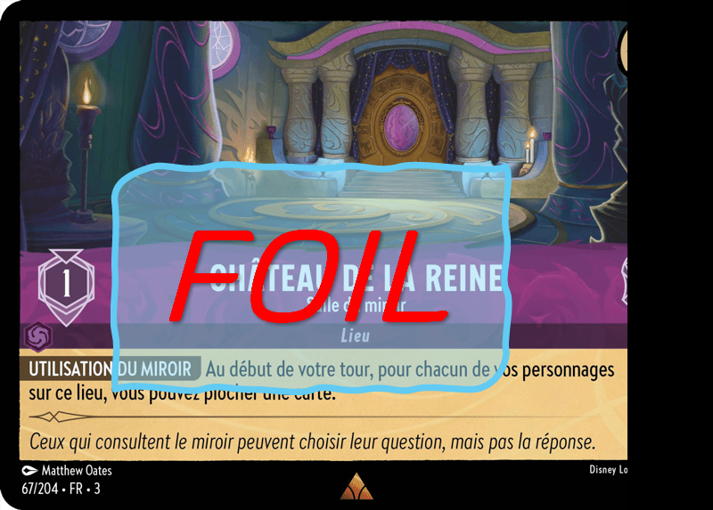 Château de la Reine - Salle du miroir FOIL [67/204 FR 3]