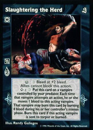 Slaughtering the Herd [Sabbat set] - VTES CCG