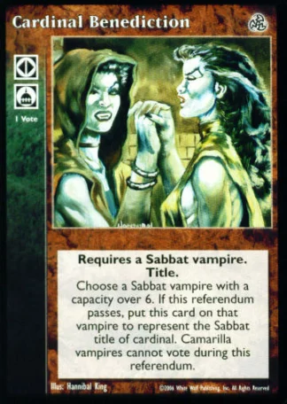 Cardinal Benediction [Third set] - VTES CCG