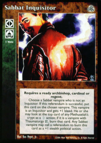 Sabbat Inquisitor [Third set] - VTES CCG